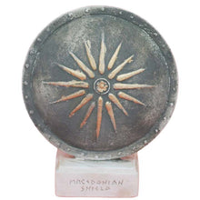 Load image into Gallery viewer, Macedonian mini shield in casting stone - Alexander the Great - Star of Vergina
