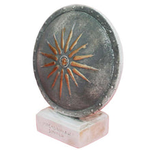 Load image into Gallery viewer, Macedonian mini shield in casting stone - Alexander the Great - Star of Vergina
