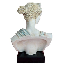 Load image into Gallery viewer, Artemis Goddess of Hunt head bust on marble base - Diana Mistress of Animals
