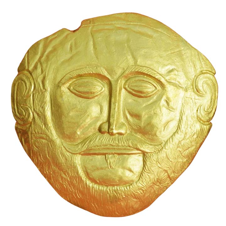 Mask of Agamemnon casting stone sculpture - Mycenaean King