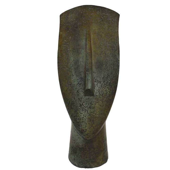 Cycladic Head Bronze sculpture - Ancient Greek Art Abstract statue - Simplicity