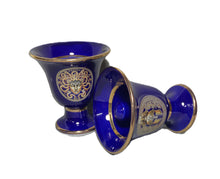 Load image into Gallery viewer, Medusa and Helmet Design Pythagorean 2 cups high quality set Pythagoras blue
