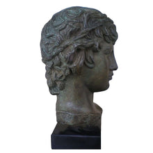 Load image into Gallery viewer, Antinous Bust with Bronze color effect - Ancient Rome Emperor Hadrian favorite
