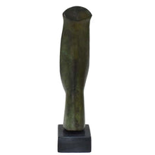 Load image into Gallery viewer, Cycladic Bronze Head on marble base - Ancient Abstract Art statue - Simplicity
