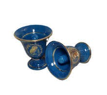 Load image into Gallery viewer, Pythagorean Cup set with Goddess Athena and Owl Design 2 cups color petrol
