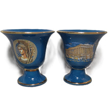 Load image into Gallery viewer, Goddess Athena and Parthenon Design 2 cup set Pythagorean Cup color petrol
