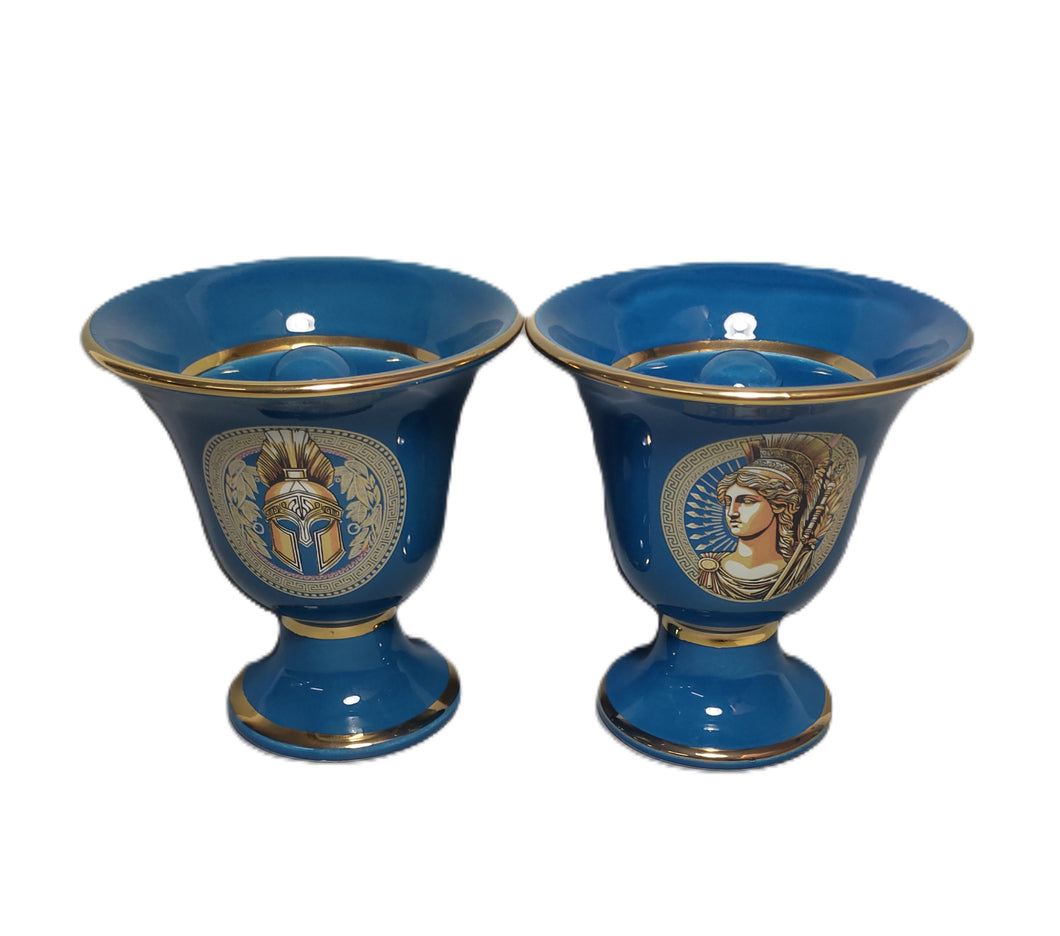 Athena - Helmet Design Pythagorean 2 cups high quality set Pythagoras color petrol