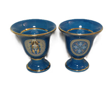 Load image into Gallery viewer, Griffin and Helmet Design Pythagorean 2 cups high quality set Pythagoras color petrol
