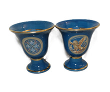 Load image into Gallery viewer, Griffin and Helmet Design Pythagorean 2 cups high quality set Pythagoras color petrol
