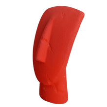 Load image into Gallery viewer, Cycladic Head Red figurine with scar - Casting stone Ancient Modern Abstract Art
