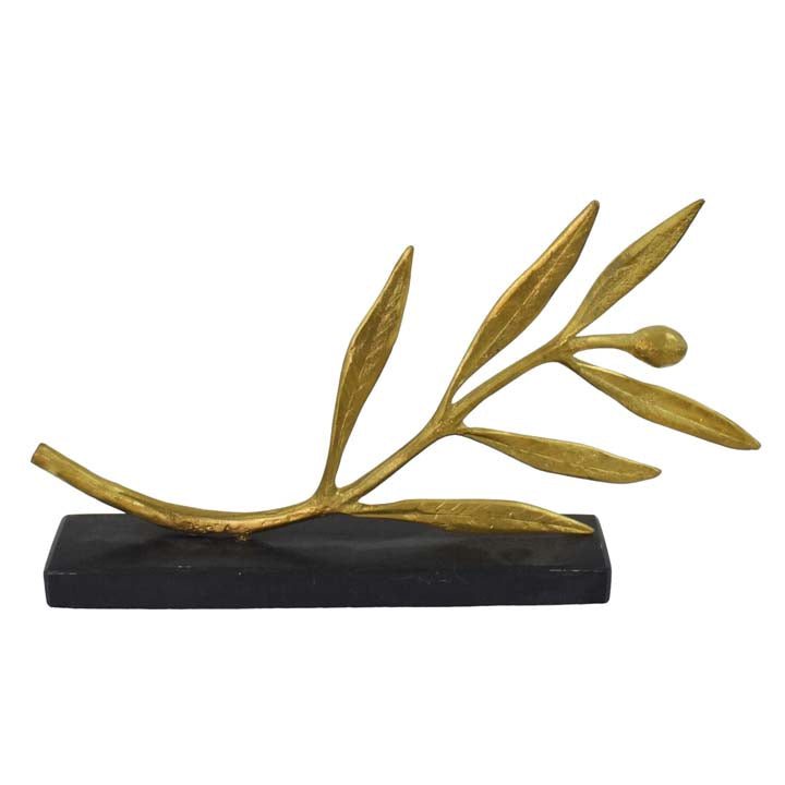 Olive Branch on Marble Base - Pure Bronze - Olympic Games - Ancient Greece