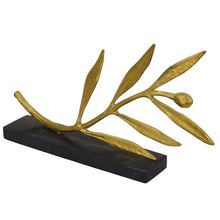 Load image into Gallery viewer, Olive Branch on Marble Base - Pure Bronze - Olympic Games - Ancient Greece
