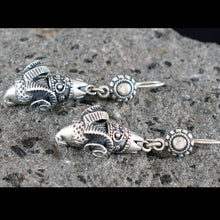 Load image into Gallery viewer, Ram&#39;s Head Large Silver Earrings - Nobility - Ancient Greece
