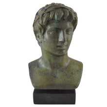 Load image into Gallery viewer, Apollo bronze bust sculpture - Olympian God of light sun music poetry
