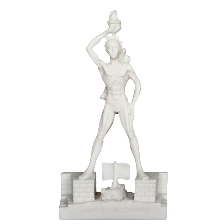 Colossus of Rhodes Alabaster mini statue - Sun God Helios - Seven Wonders