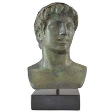 Load image into Gallery viewer, Apollo bronze bust sculpture - Olympian God of light sun music poetry
