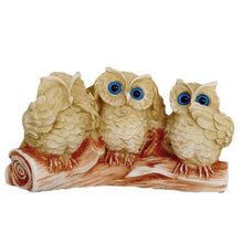 Load image into Gallery viewer, Owls Alabaster aged sculpture - Symbol of wisdom - Goddess Athena

