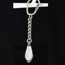 Load image into Gallery viewer, Lion Head Sterling Silver Keychain - Strength Symbol - Ancient Greece
