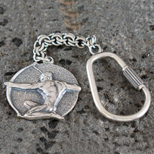 Load image into Gallery viewer, Archer Athlete Quality Keychain - Sterling Silver - Olympic Games - Sagittarius
