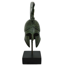 Load image into Gallery viewer, Corinthian Bronze mini Helmet on Marble Base with Snake Design
