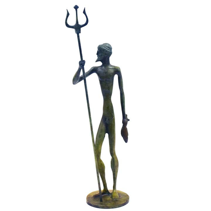 Poseidon bronze statue - Ancient Greek God of the sea - Twelve Olympians