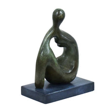 Load image into Gallery viewer, Cycladic women bronze small statue sculpture - Essential Abstract Art
