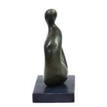 Load image into Gallery viewer, Cycladic women bronze small statue sculpture - Essential Abstract Art
