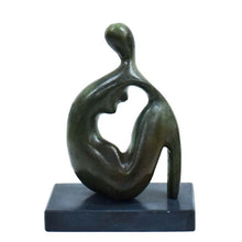 Load image into Gallery viewer, Cycladic women bronze small statue sculpture - Essential Abstract Art

