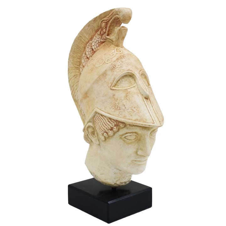 Ancient Greek Warrior sculpture - Trojan War bust - Homer iliad Mythology
