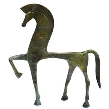 Load image into Gallery viewer, Proud Horse bronze figurine with carvings - Symbol of wealth and power
