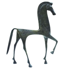 Load image into Gallery viewer, Pure Bronze Horse figurine with carvings - Symbol of wealth power status
