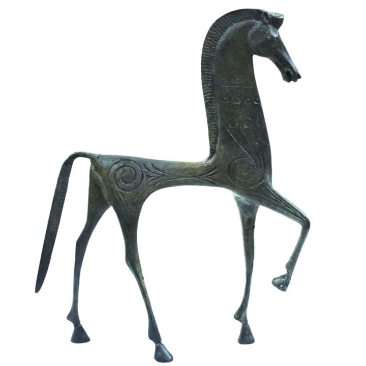 Pure Bronze Horse figurine with carvings - Symbol of wealth power status
