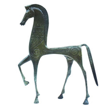 Load image into Gallery viewer, Pure Bronze Horse figurine with carvings - Symbol of wealth power status
