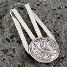 Load image into Gallery viewer, Silver Money Clip Alexander The Great Hercules - Macedonia King
