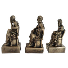 Load image into Gallery viewer, Socrates Aristotle Plato Statues - Fathers of Philosophy - Student Teacher

