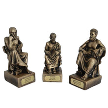 Load image into Gallery viewer, Socrates Aristotle Plato Statues - Fathers of Philosophy - Student Teacher
