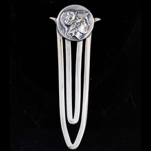 Load image into Gallery viewer, Goddess Athena Silver Bookmark - Symbol of Wisdom Strength Strategy
