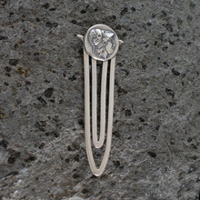 Load image into Gallery viewer, Goddess Athena Silver Bookmark - Symbol of Wisdom Strength Strategy
