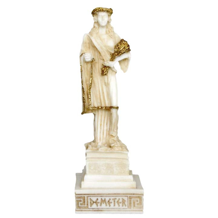 Demeter Alabaster aged small statue - Greek Goddess of Agriculture and Harvest