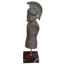 Load image into Gallery viewer, Spartan Panoply Corinthian small Helmet on marble base - Armor Hoplite soldier
