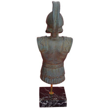 Load image into Gallery viewer, Spartan Panoply Corinthian small Helmet on marble base - Armor Hoplite soldier
