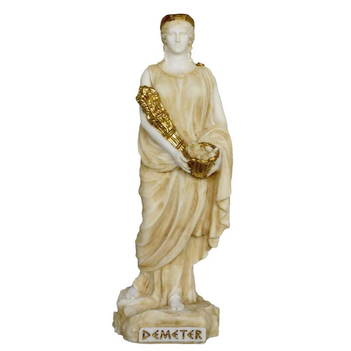 Demeter Alabaster aged statue - Ancient Greek Goddess of Agriculture and Harvest