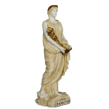 Load image into Gallery viewer, Demeter Alabaster aged statue - Ancient Greek Goddess of Agriculture and Harvest

