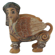 Load image into Gallery viewer, Sphinx clay statue sculpture - Guardian of sacred places
