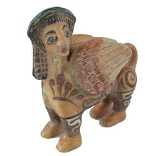 Load image into Gallery viewer, Sphinx clay statue sculpture - Guardian of sacred places
