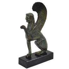 Load image into Gallery viewer, Sphinx small sculpture - Ancient Greek bronze statue - Guardian of sacred places
