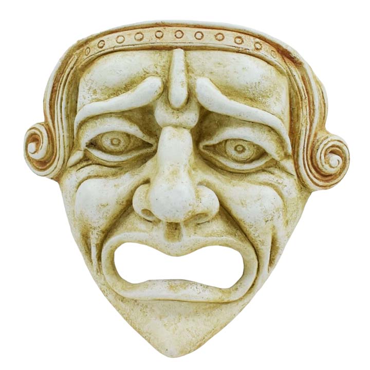 Ancient Greek Theater Drama Tragedy small Mask – Talos Artifacts