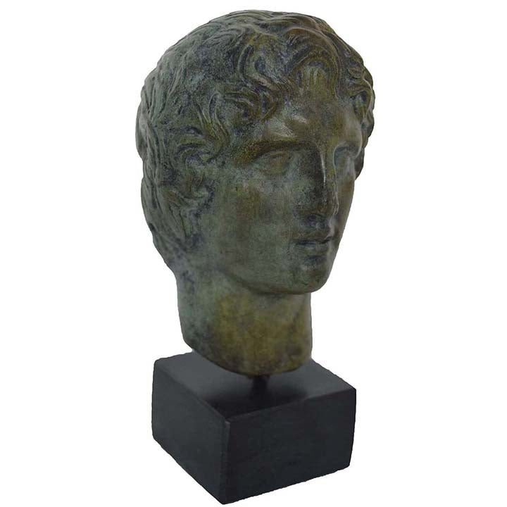 Alexander the Great Macedonian bronze bust statue - King Of Vergina - Phillip II