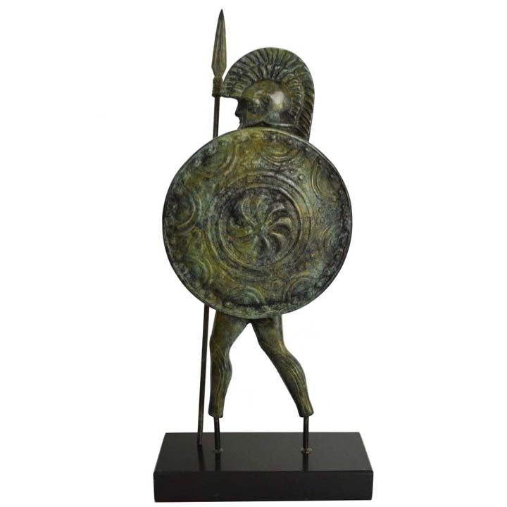 Ancient Greek Bronze Warrior Figurine - Homer iliad Trojan War - Museum Replica
