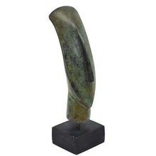 Load image into Gallery viewer, Cycladic Bronze Head on marble base - Ancient Greek Abstract Art statue
